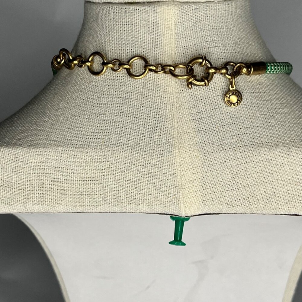 J.Crew Dragonfly Crystal Statement Necklace Multi-Color Gold Pink Turquoise - Picture 4 of 4